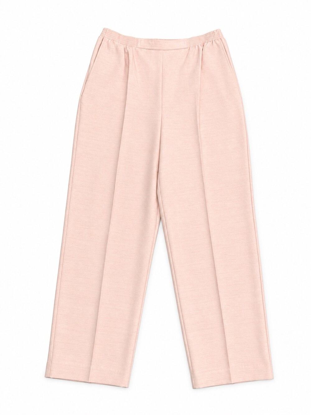 Alfred Dunner Women’s Large Pink Pull On Elastic Waist Straight Leg Pants